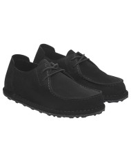Scarpa Uomo Birkenstock Stringata Utti Lace Pelle Scamosciata Black